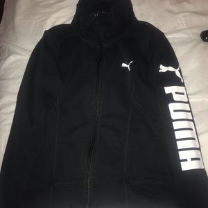 All black puma logo sweater